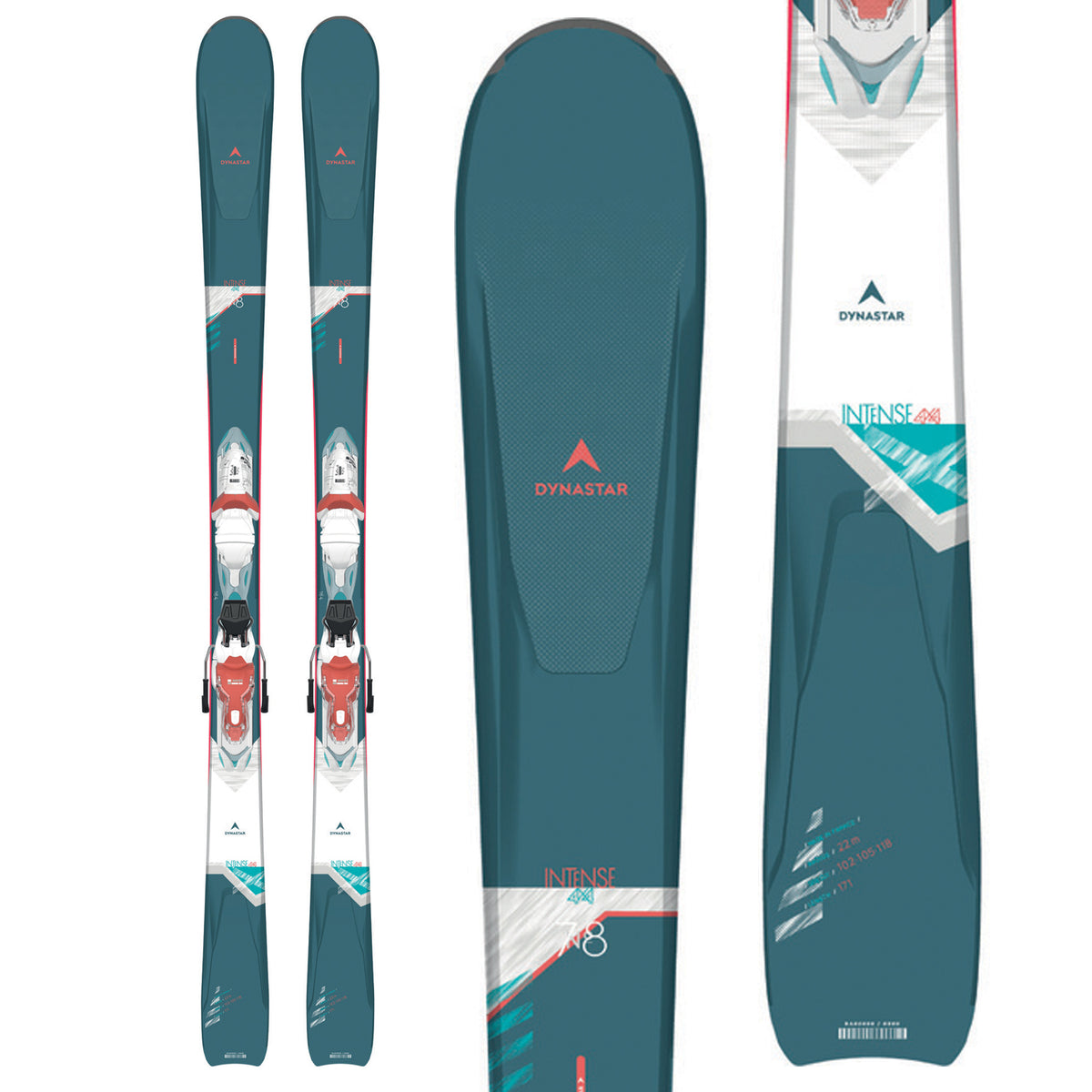 Dynastar Intense 4X4 78 Skis + Xpress 11 GW Bindings - Women's 2020