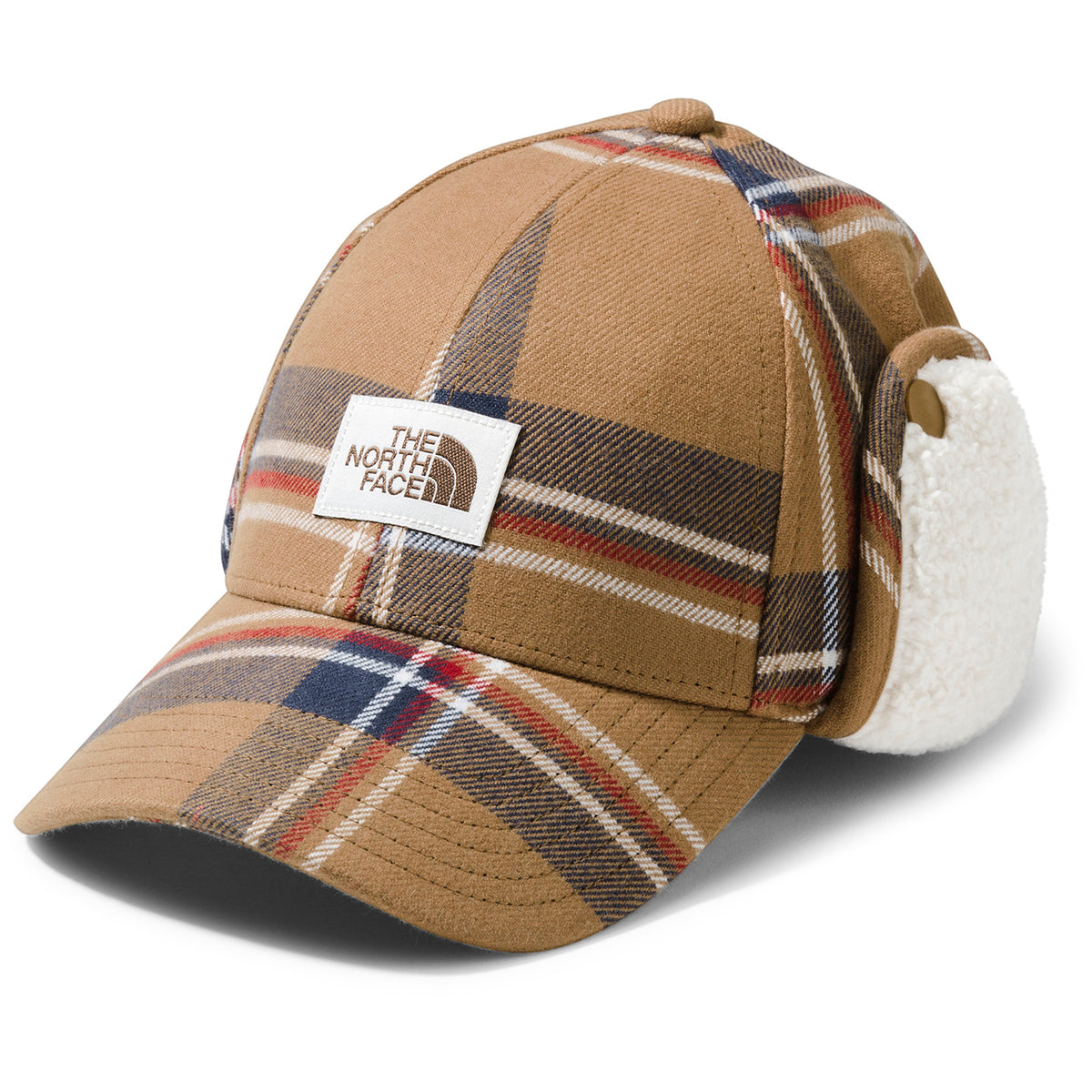 The North Face Campshire Earflap Hat Cedar Brown Gully Plaid