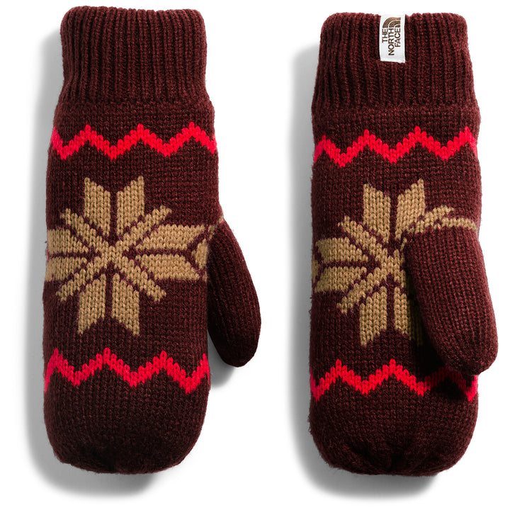 The North Face Fair Isle Mittens Deep Garnet Red/Cedar Brown Multi
