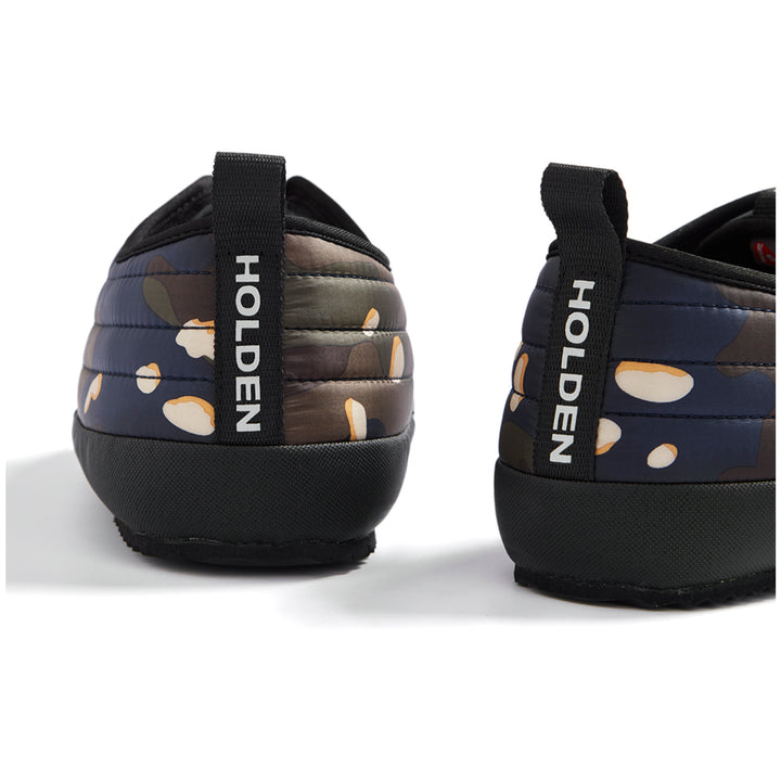 Holden Puffy Slipper Shoes Navy Choclate Chip Camo