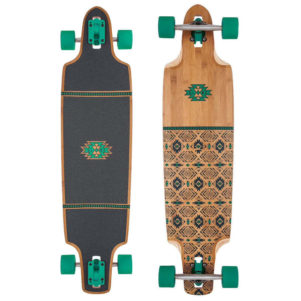 Globe Spearpoint Longboard Complete Bamboo/Green