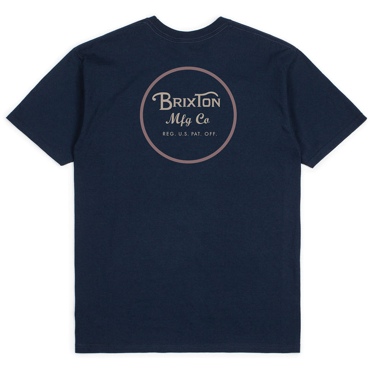 Brixton Wheeler II T-Shirt Navy/Orange