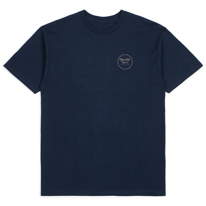 Brixton Wheeler II T-Shirt Navy/Orange