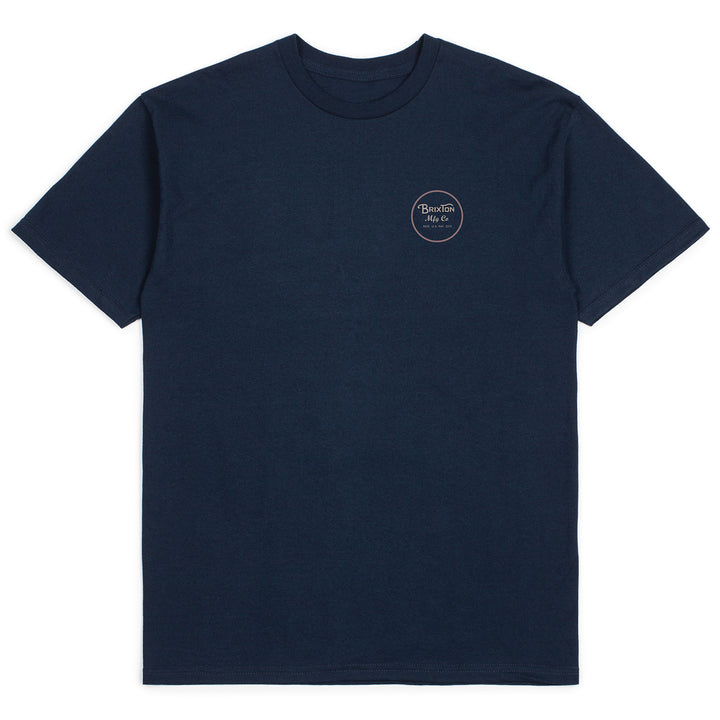 Brixton Wheeler II T-Shirt Navy/Orange
