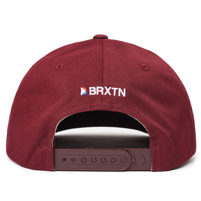 Brixton Stowell II MP Snapback Hat Maroon