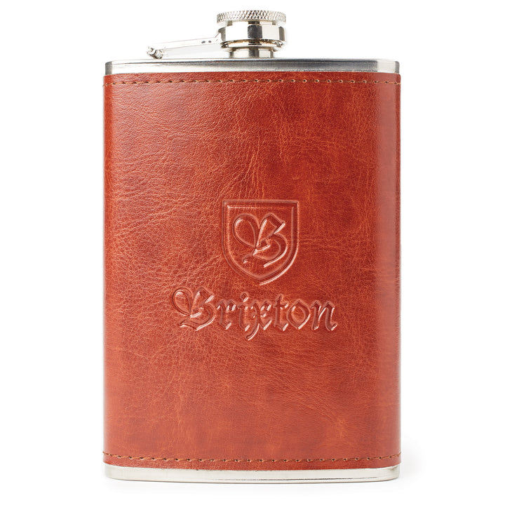 Brixton Main Label Flask Brown