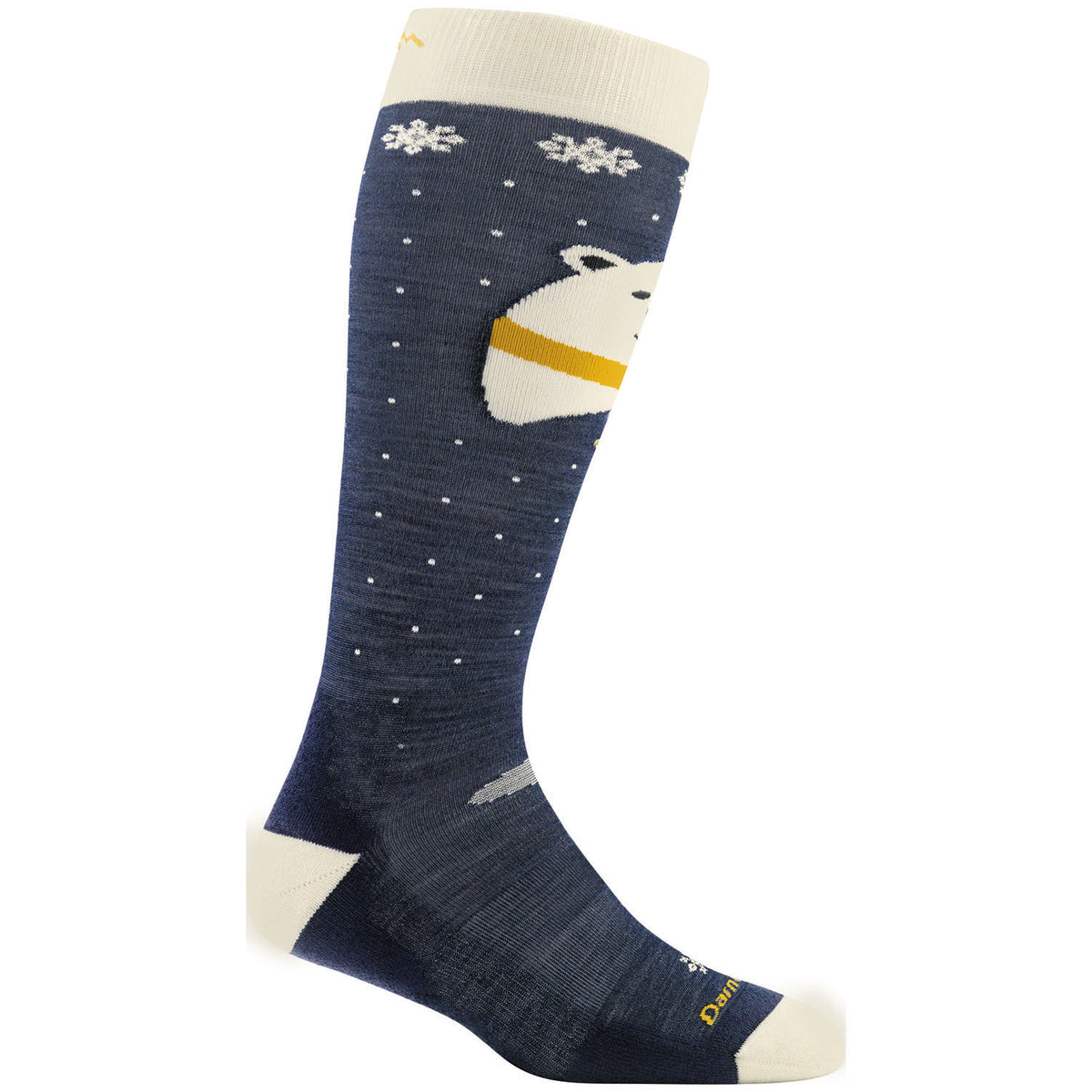 Darn Tough Polar Bear Over-the-Calf Midweight Socks - Kids' Blue