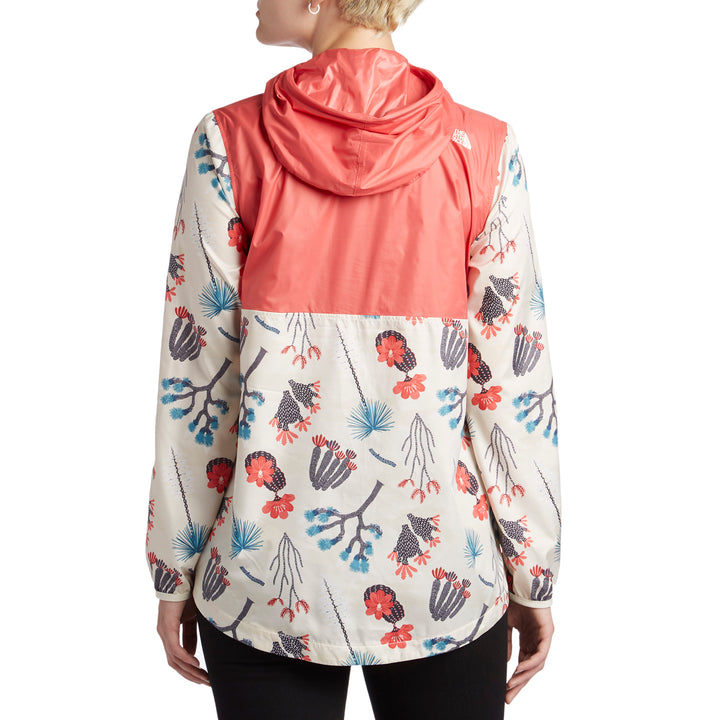 The North Face Printed Fanorak Pullover Jacket - Women's Spiced Coral/Vintage White Joshua Tree Print