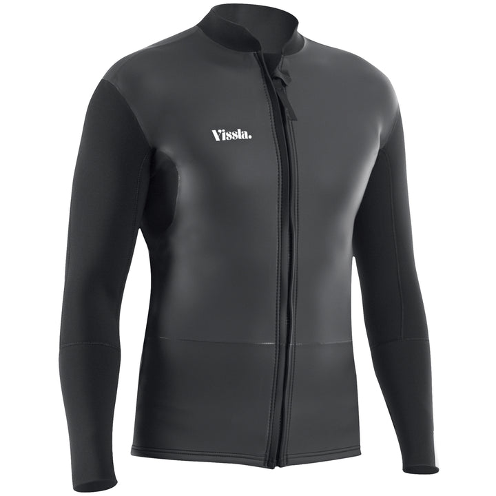 Vissla 2mm Front Zip Wetsuit Jacket Black