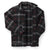 Filson Unlined Wool Cape Coat Black/Red/Gray Plaid