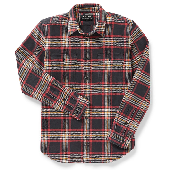 Filson Vintage Flannel Work Shirt Black/Red/Gold Plaid