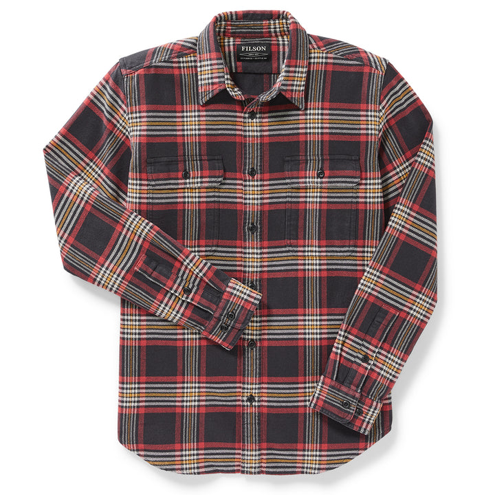 Filson Vintage Flannel Work Shirt Black/Red/Gold Plaid