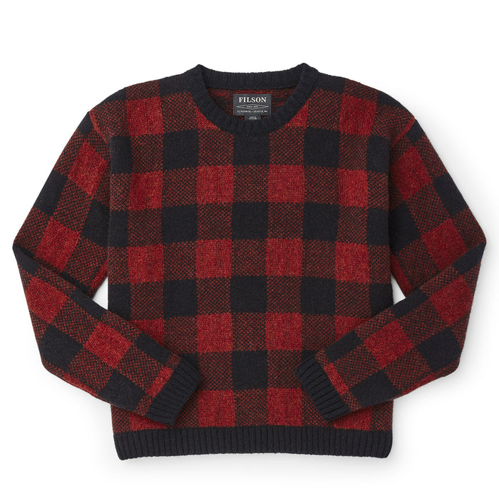 Filson Buffalo Check Sweater - Women's Red/Black Check