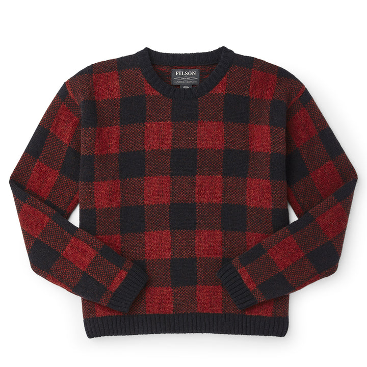 Filson Buffalo Check Sweater - Women's Red/Black Check