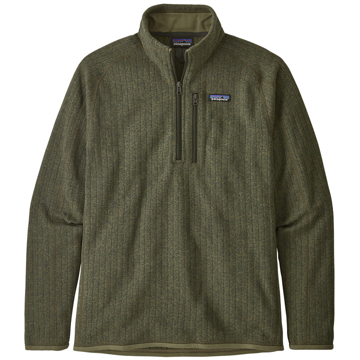 Patagonia Better Sweater® Rib Knit 1/4 Zip Fleece Industrial Green Rib Knit