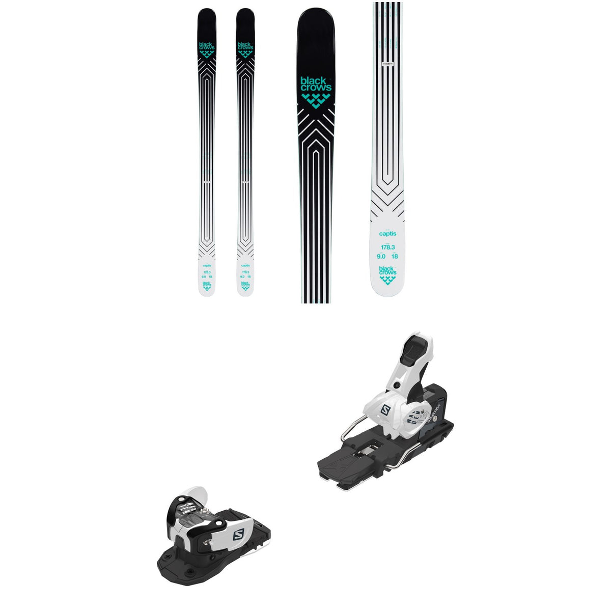 Black Crows Captis Skis + Salomon Warden MNC 13 Ski Bindings 2020