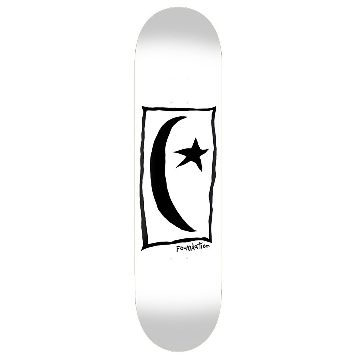 Foundation Star & Moon Square White 8.5 Skateboard Deck
