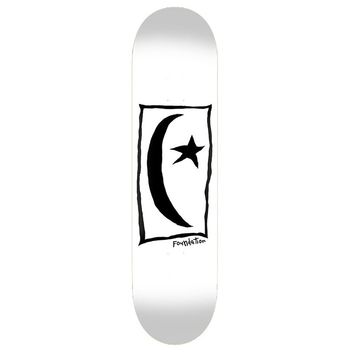 Foundation Star & Moon Square White 8.5 Skateboard Deck