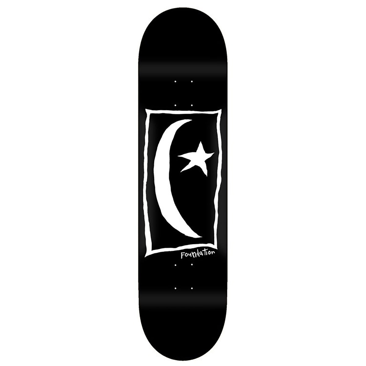 Foundation Star & Moon Square Black 8.25 Skateboard Deck