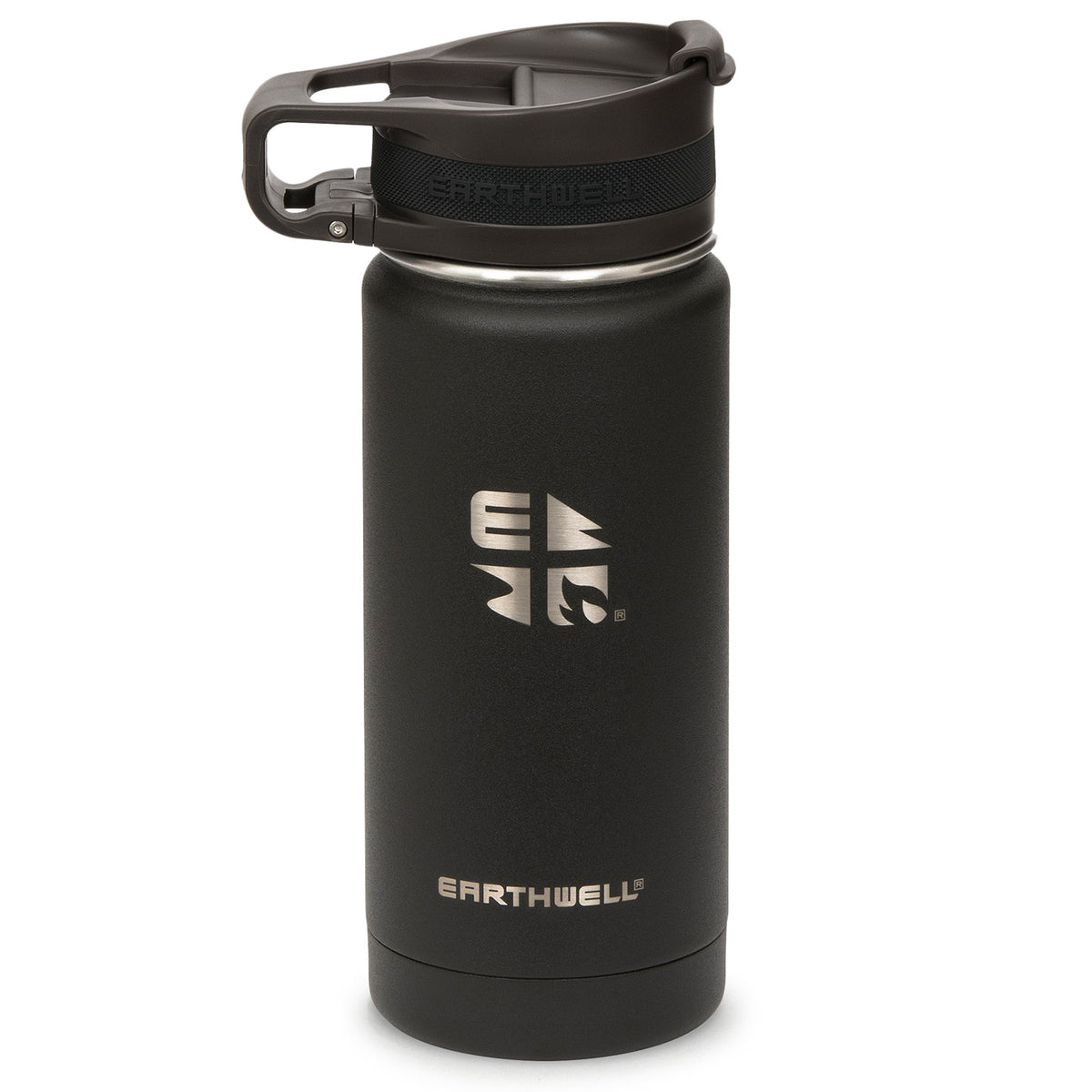 Earthwell 16oz Roaster™ Loop Bottle Volcanic Black