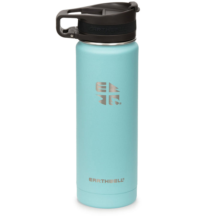 Earthwell 20oz Roaster™ Loop Bottle Aqua Blue