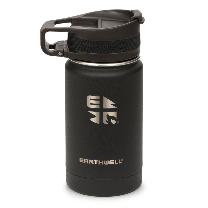 Earthwell 12oz Roaster™ Loop Bottle Volcanic Black