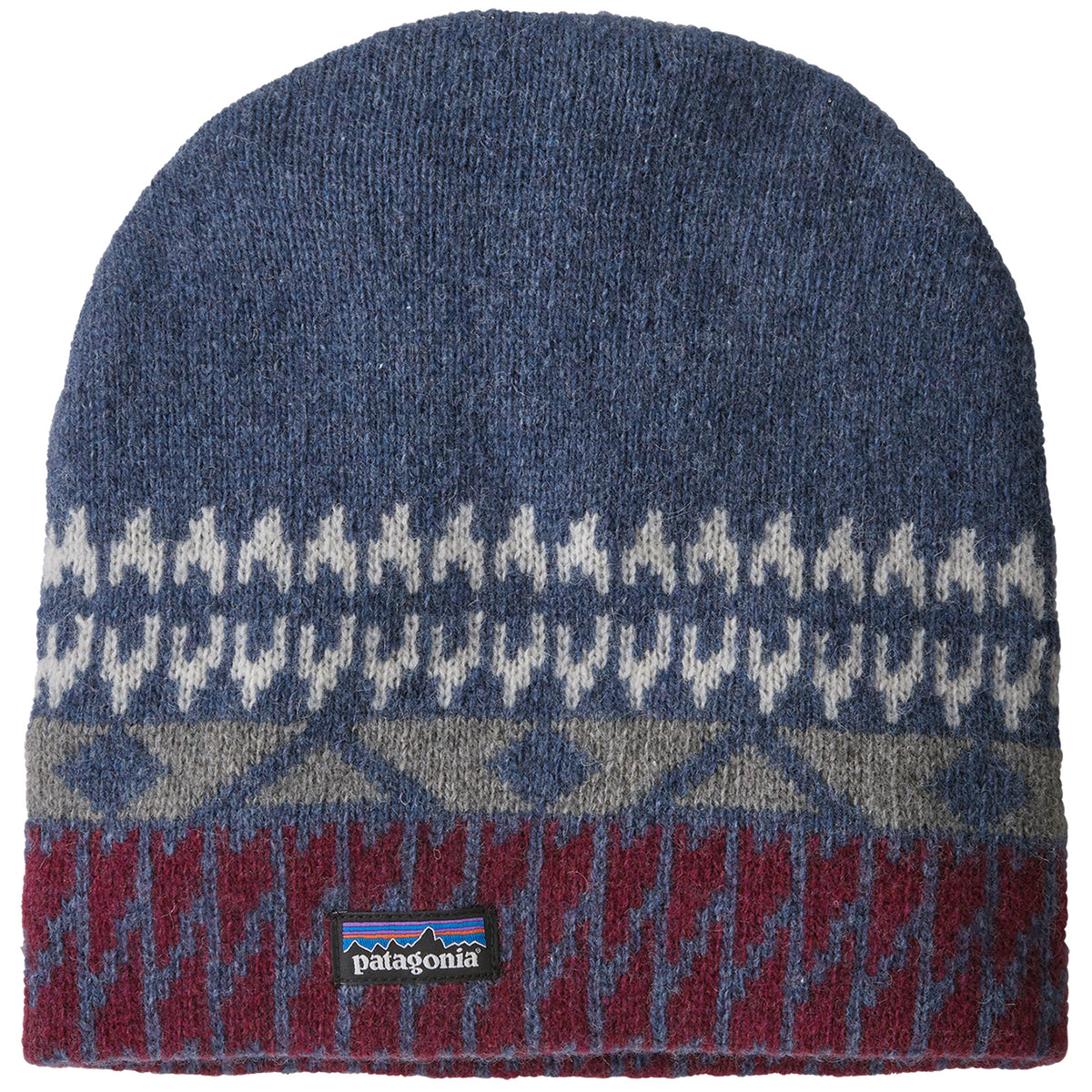 Patagonia Backslide Beanie Folk Step/Dolomite Blue