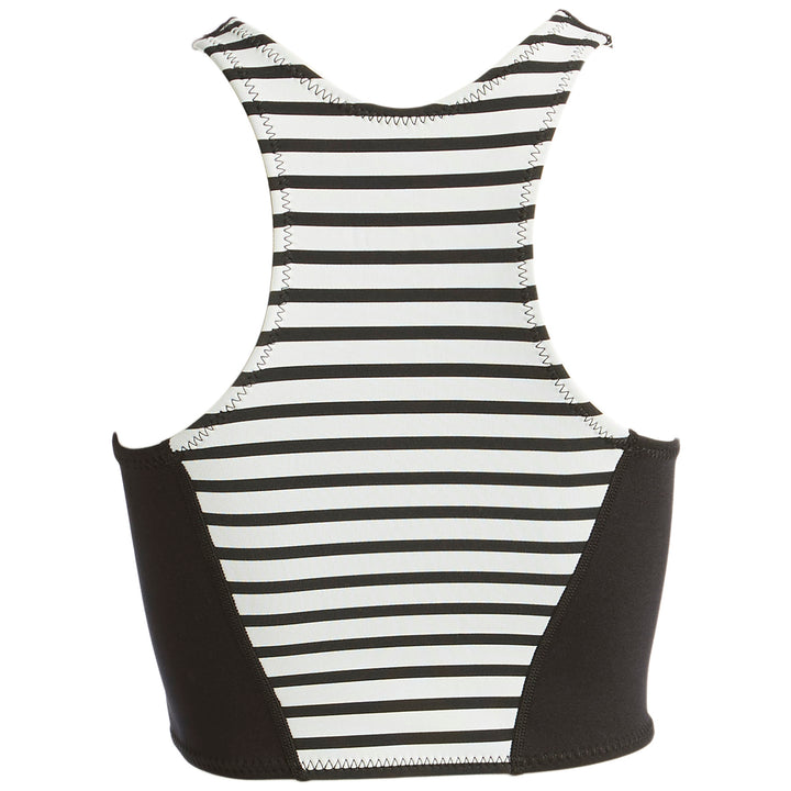 Amuse Society Laka Striped Cropped Neoprene Vest - Women's Black
