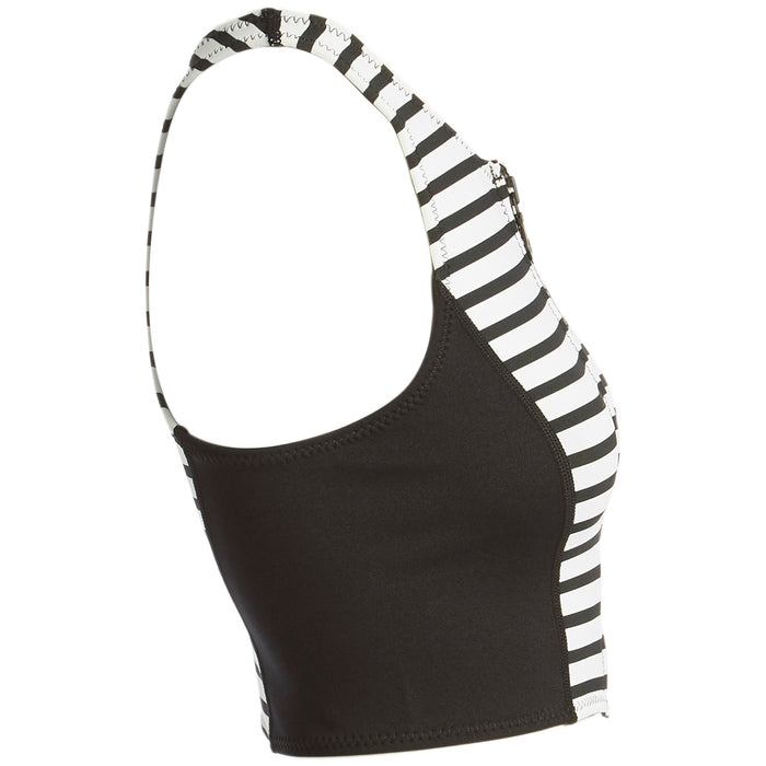Amuse Society Laka Striped Cropped Neoprene Vest - Women's Black