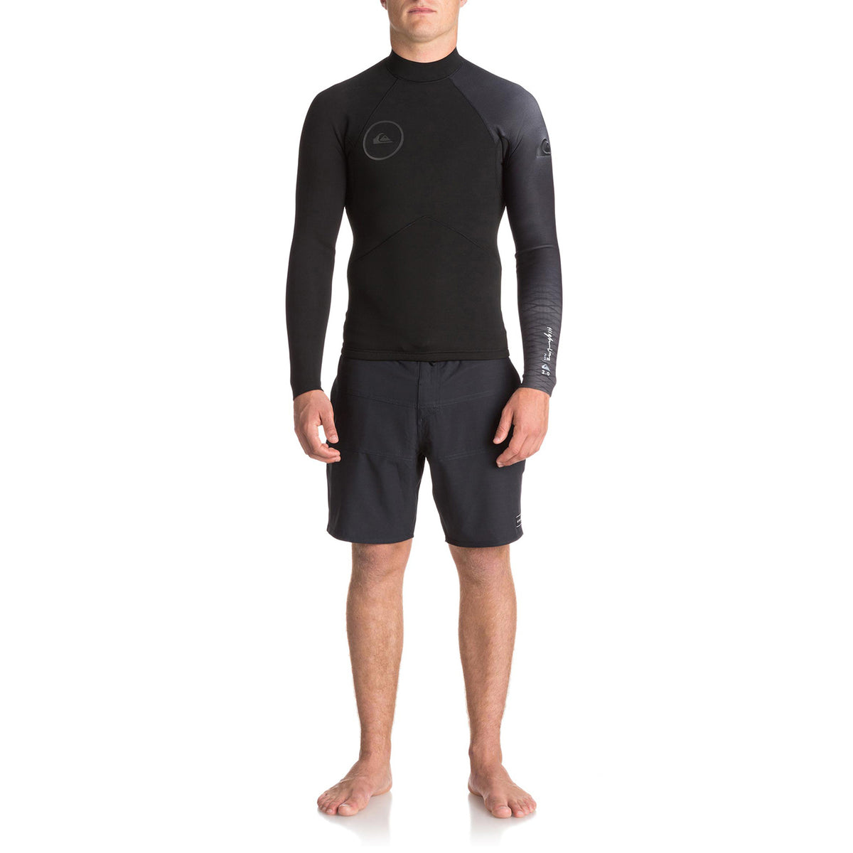 Quiksilver 2mm Highline+ Long Sleeve GBS Wetsuit Top Black/ Jet Black