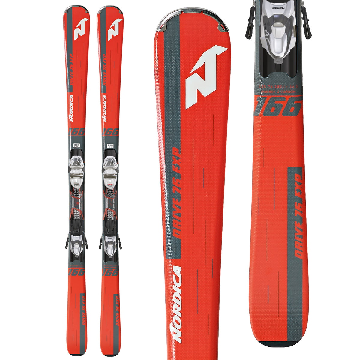 Nordica Drive 76 EXP Skis + TP Compact 10 Bindings 2019