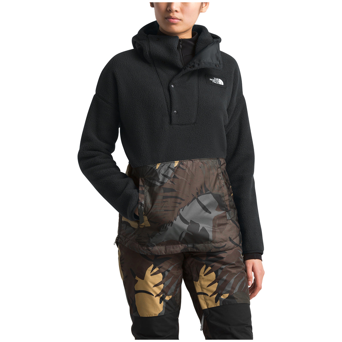 The North Face Riit Pullover - Women's TNF Black/New Taupe Green Palms Print