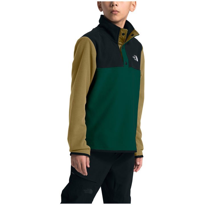 The North Face Glacier 1/4 Snap Pullover - Boys' Night Green