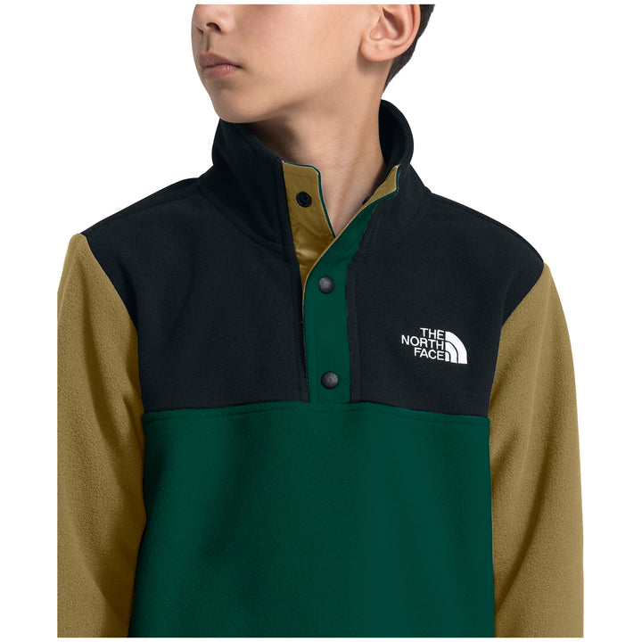 The North Face Glacier 1/4 Snap Pullover - Boys' Night Green