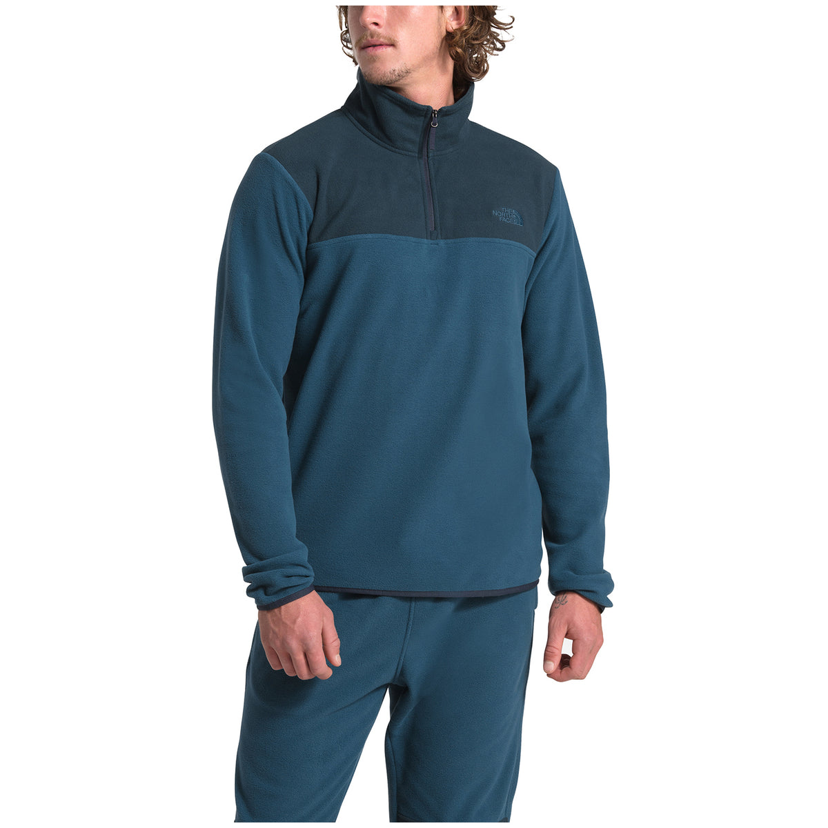 The North Face TKA Glacier 1/4 Zip Blue Wing Teal/Urban Navy
