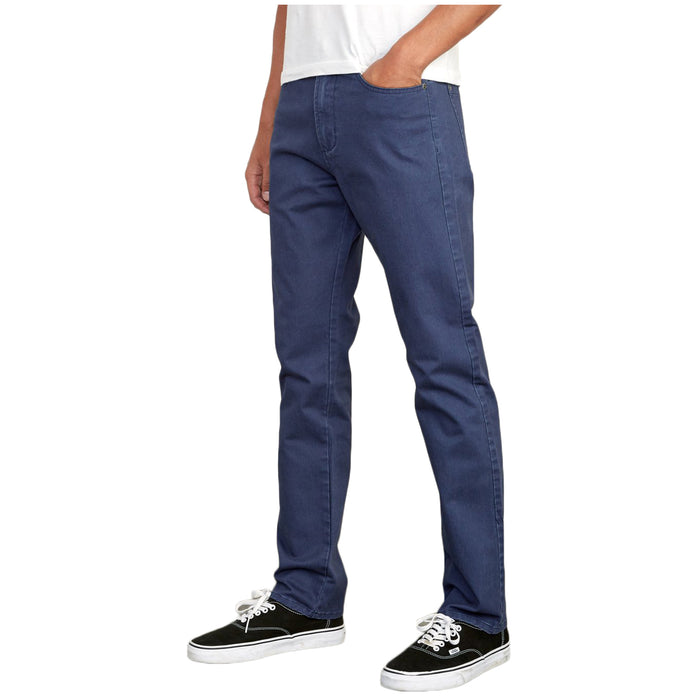 RVCA Daggers Slim-Straight Twill Pants Moody Blue