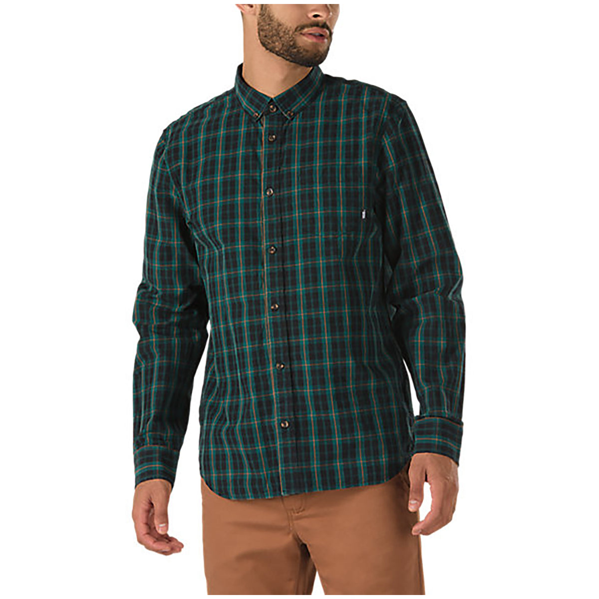 Vans Rockwood Long-Sleeve Shirt Vans Trekking Green