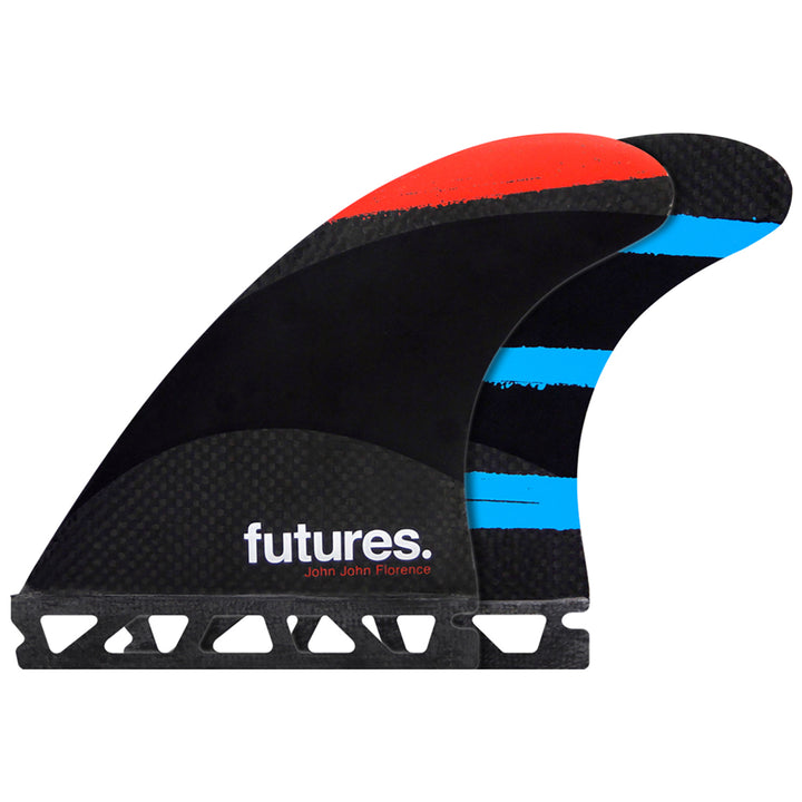 Futures John John Techflex Small Tri Fin Set Black/Neon Blue
