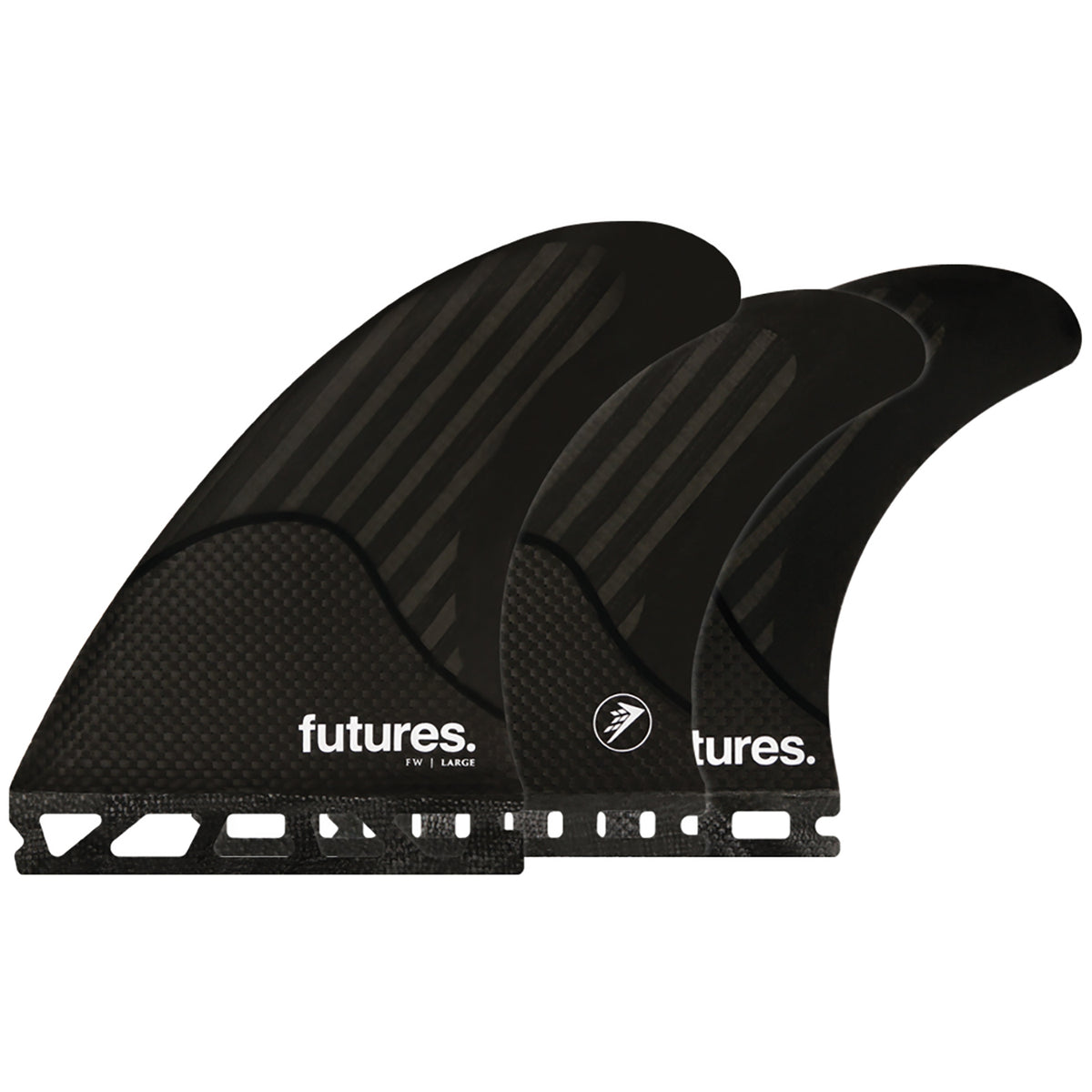 Futures Firewire Large 5-Fin Set Black/Carbon