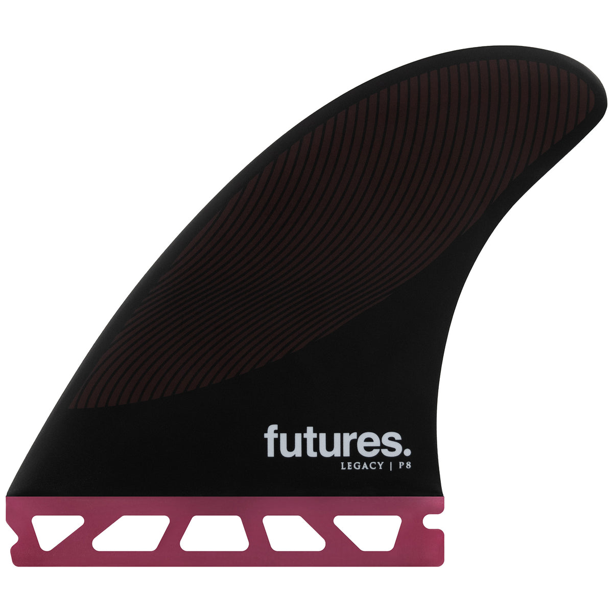 Futures Legacy P8 Large Tri Fin Set Burgundy/Black