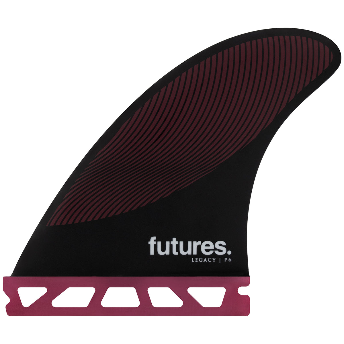 Futures Legacy P6 Medium Tri Fin Set Burgundy/Black