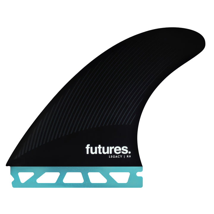 Futures Legacy R8 Large Tri Fin Set Teal/Black