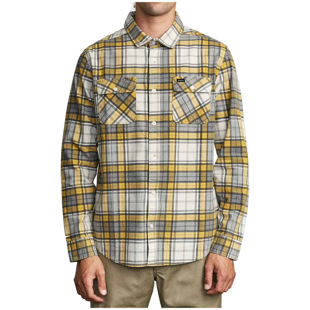 RVCA Panhandle Button-Up Flannel Golden Yellow