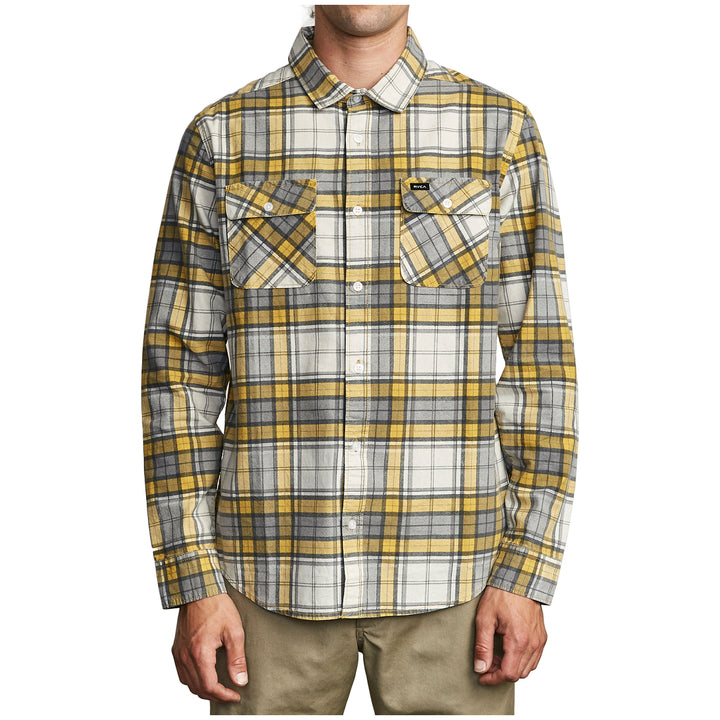 RVCA Panhandle Button-Up Flannel Golden Yellow
