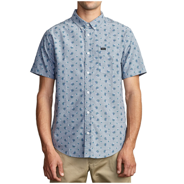 RVCA That'll Do Print Short-Sleeve Shirt Distant Blue
