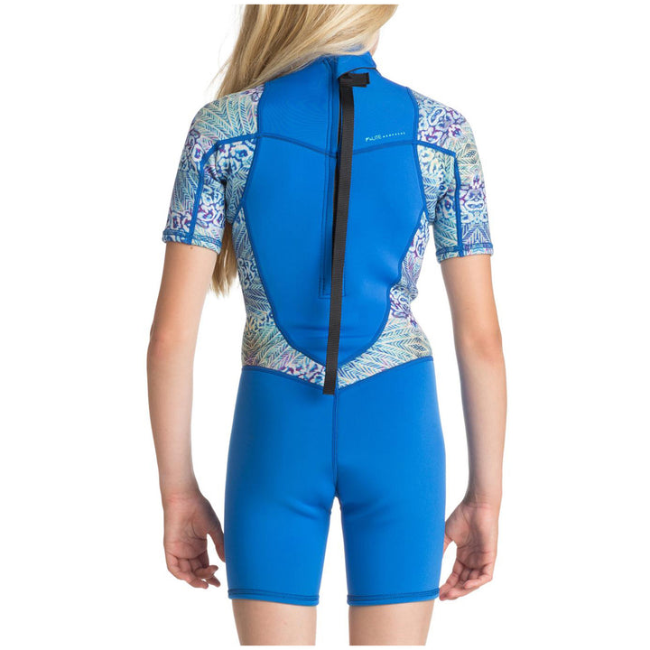 Roxy 2/2 Syncro Back Zip Short Sleeve Springsuit - Girls' Sea Blue II