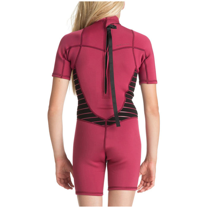 Roxy 2/2 Syncro Back Zip Short Sleeve Springsuit - Girls' Sangria