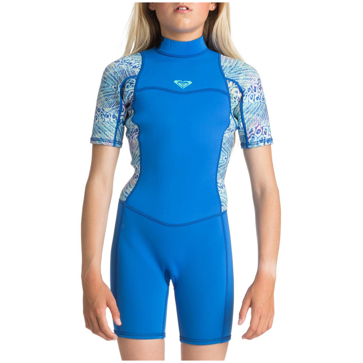Roxy 2/2 Syncro Back Zip Short Sleeve Springsuit - Girls' Sea Blue II