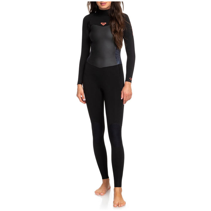 Roxy 3/2 Syncro Back Zip GBS Wetsuit - Women's Black/ Gun Metal