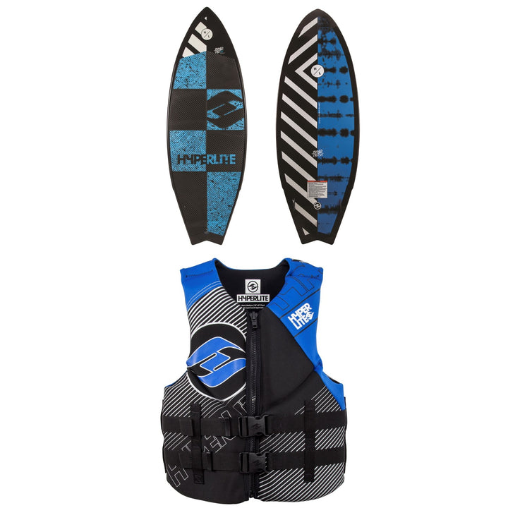 Hyperlite Broadcast Wakesurf Board + Indy Neo CGA Wake Vest 2018